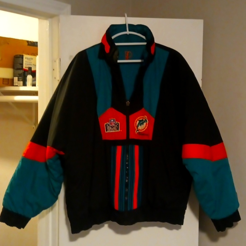 Pro player Miami dolphins reversible jacket.